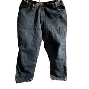 Blue Jeans Size 24W USA metal zipper and button 5 pocket 44 x 27